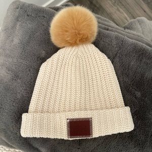 Love Your Melon Cream Pom Beanie